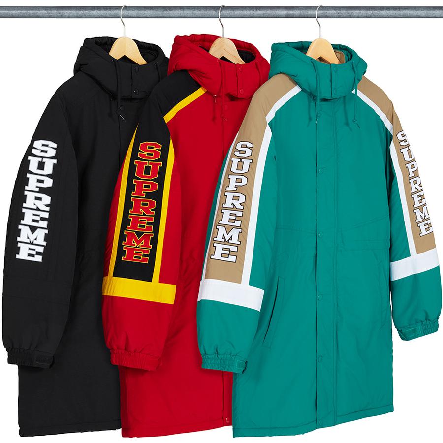 Details on Sleeve Logo Sideline Parka from fall winter
                                            2018 (Price is $238)