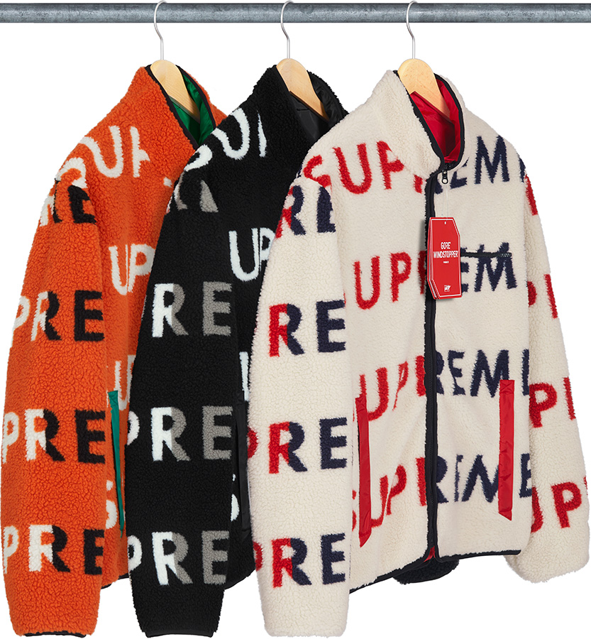 70％OFF】 Supreme Reversible Logo Fleece Jacket White L ...