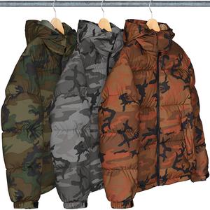 supreme camo down jacket