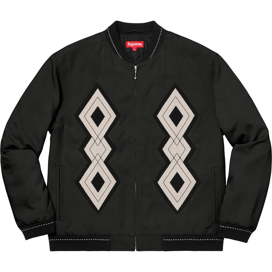Details on Diamond Rayon Bomber  from fall winter
                                                    2018 (Price is $188)