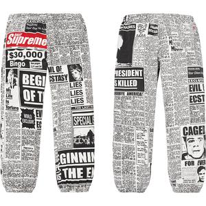 supreme newsprint skate pant