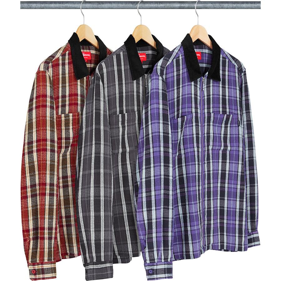 Supreme Plaid Thermal Zip Up Shirt released during fall winter 18 season