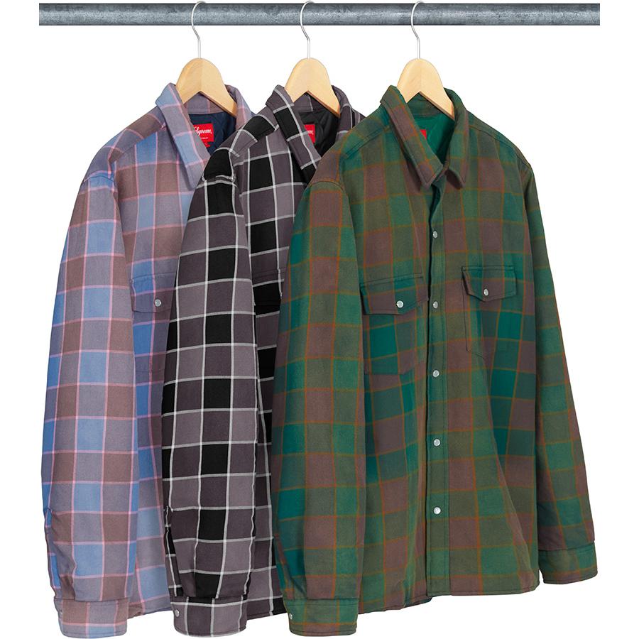 Supreme Quilted Faded Plaid Shirt for fall winter 18 season