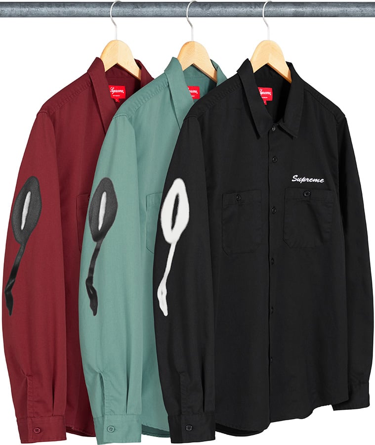 M】supreme rose L/S work shirt ワークシャツ 黒 | www.southernexpo.com