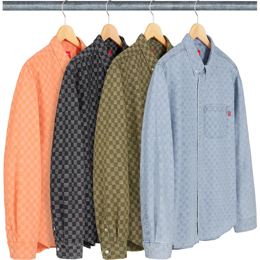 Supreme Checkered Denim Shirt released during fall winter 18 season