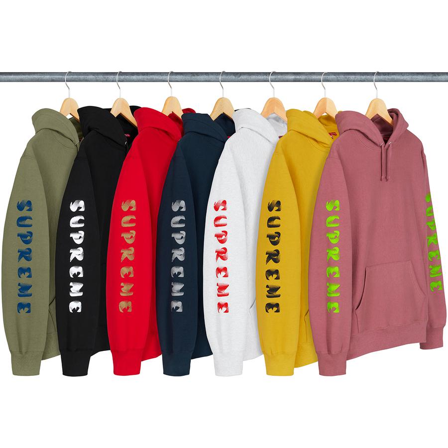 Details on Gradient Sleeve Hooded Sweatshirt from fall winter
                                            2018 (Price is $158)