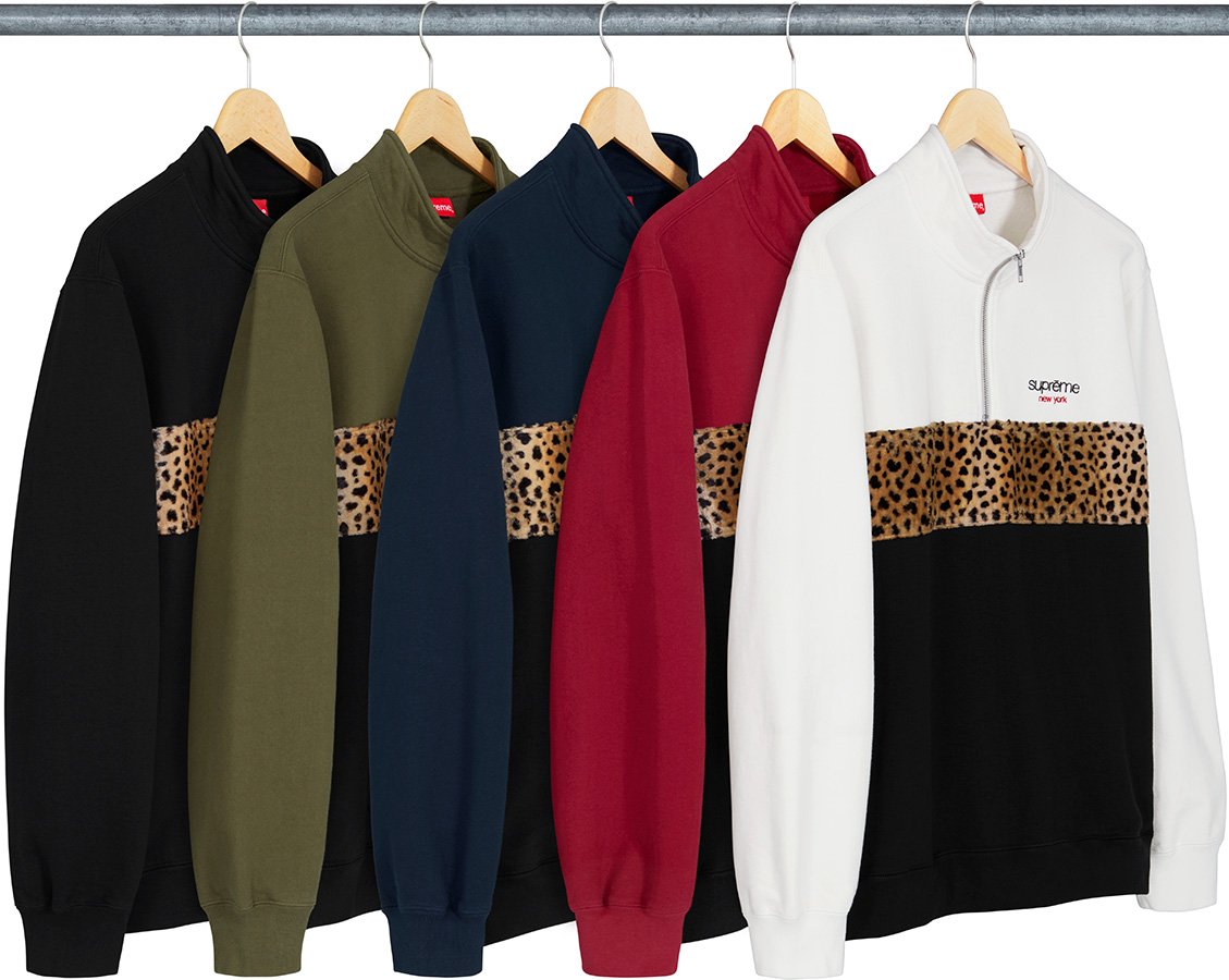 Leopard Panel Half Zip Sweatshirt 専用
