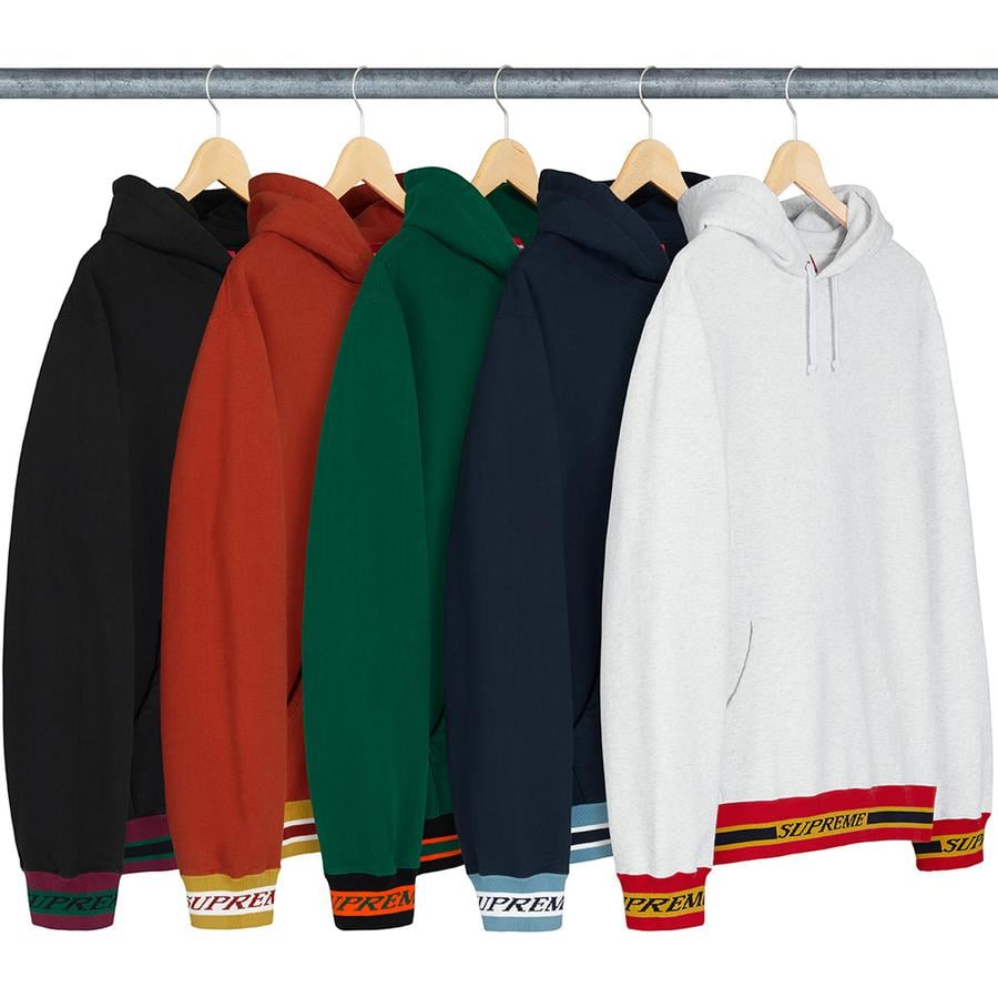 Supreme Striped Rib Hooded Sweatshirt releasing on Week 14 for fall winter 2018