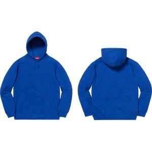 quilted hooded sweatshirt