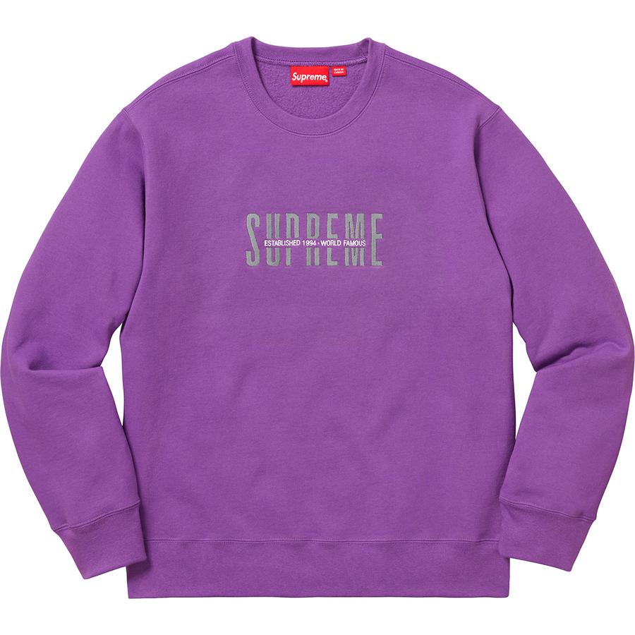 Details on World Famous Crewneck  from fall winter
                                                    2018 (Price is $148)