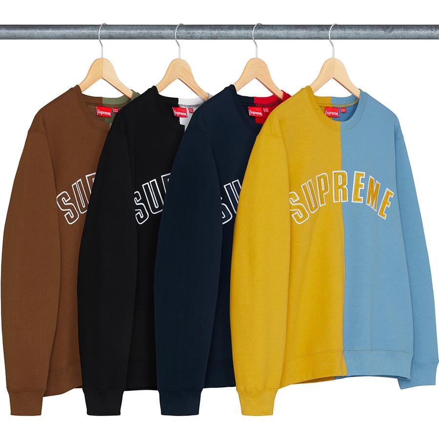 定番新品 Supreme - 18aw supreme split crewneck sweatshirtの通販 by ...