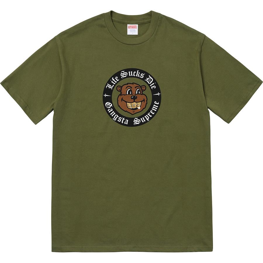 Details on Life Sucks Die Tee from fall winter
                                            2018 (Price is $36)