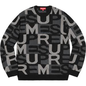 supreme big letters sweater multicolor