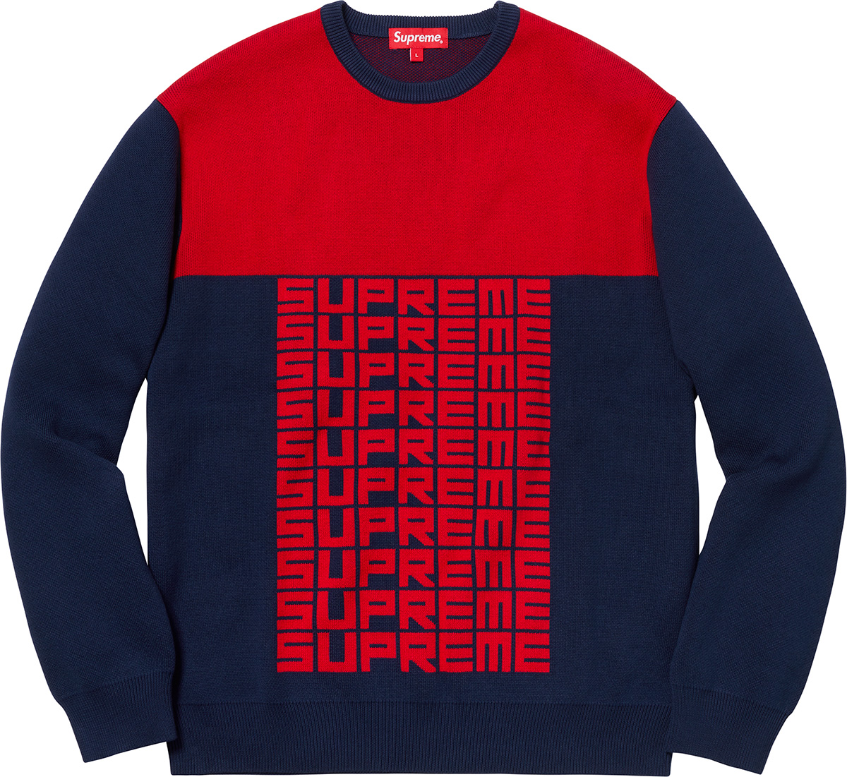 Supreme S Repeat Sweater Light Blue