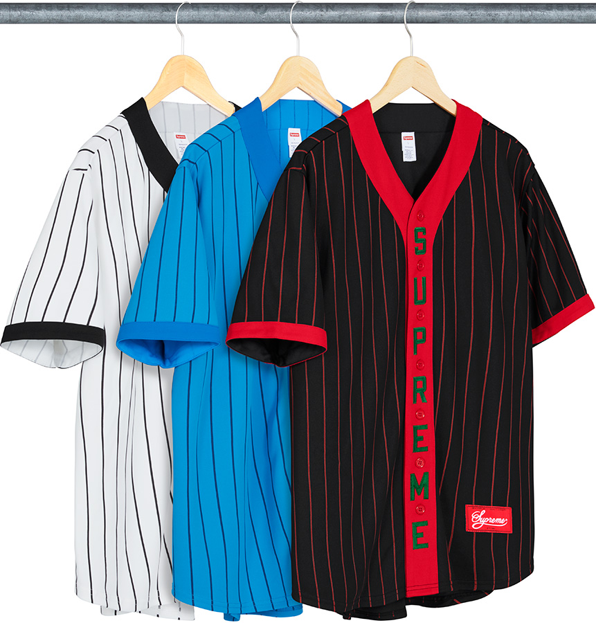 Supreme Vertical Logo Baseball Jersey