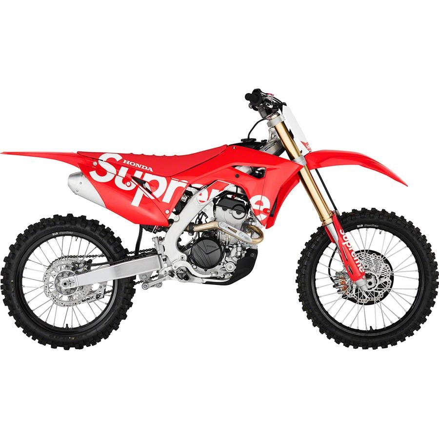 Details on Supreme Honda CRF 250R from fall winter
                                            2019 (Price is $10998)