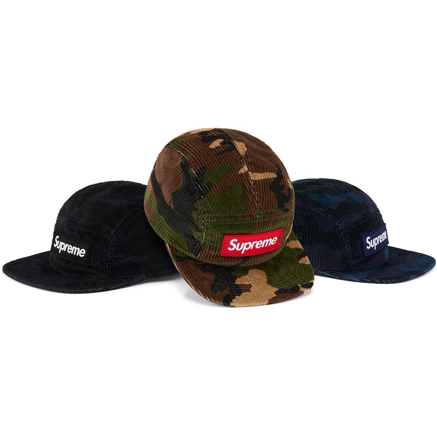 Details on Camo Corduroy Camp Cap from fall winter
                                            2019 (Price is $48)