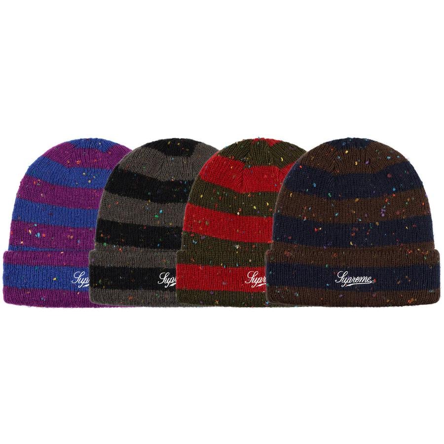 Details on Stripe Speckle Beanie from fall winter
                                            2019 (Price is $36)