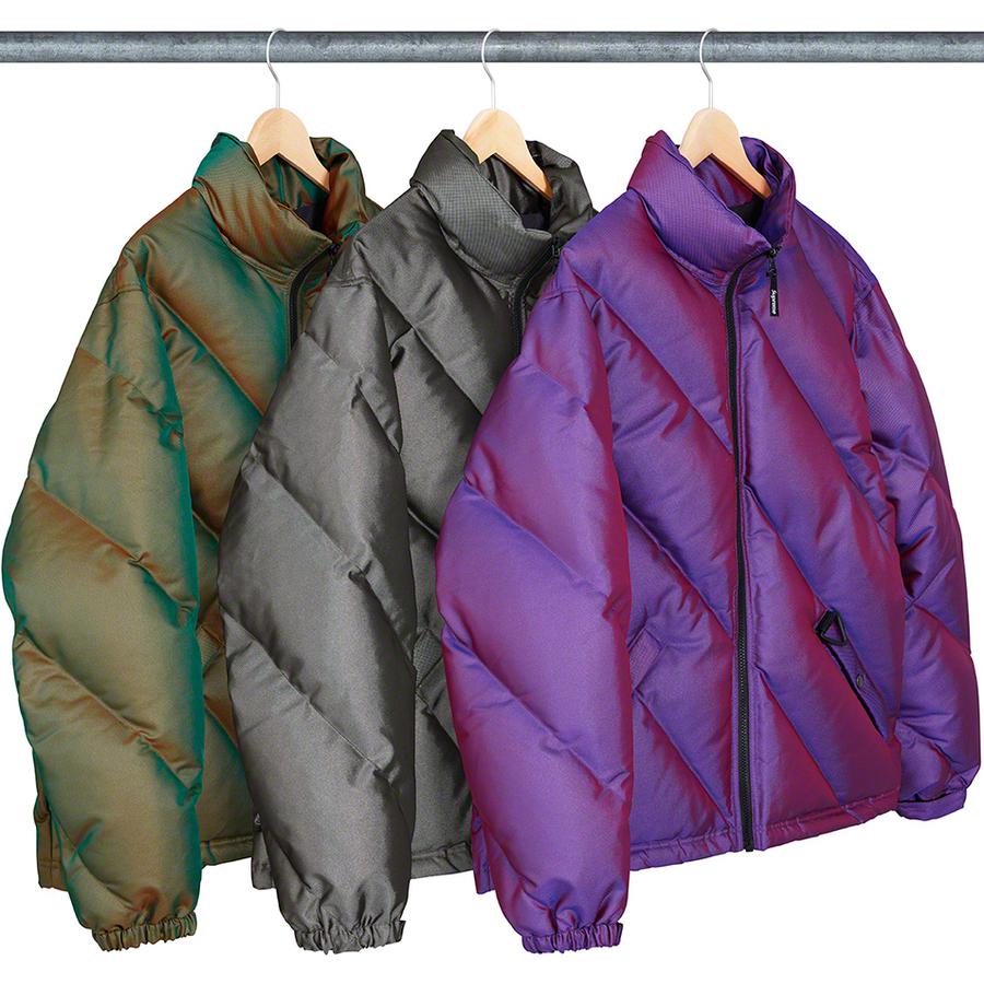 Supreme Iridescent Puffy Jacket for fall winter 19 season
