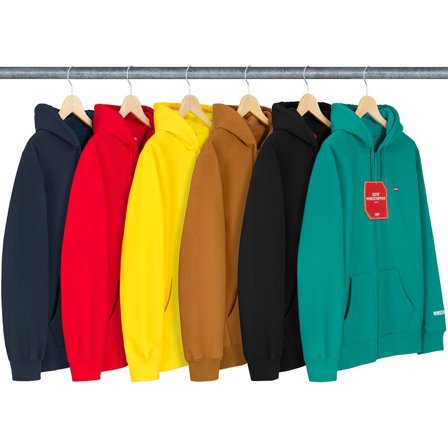 Supreme WINDSTOPPER Zip Up Hooded Sweatshirt releasing on Week 16 for fall winter 2019