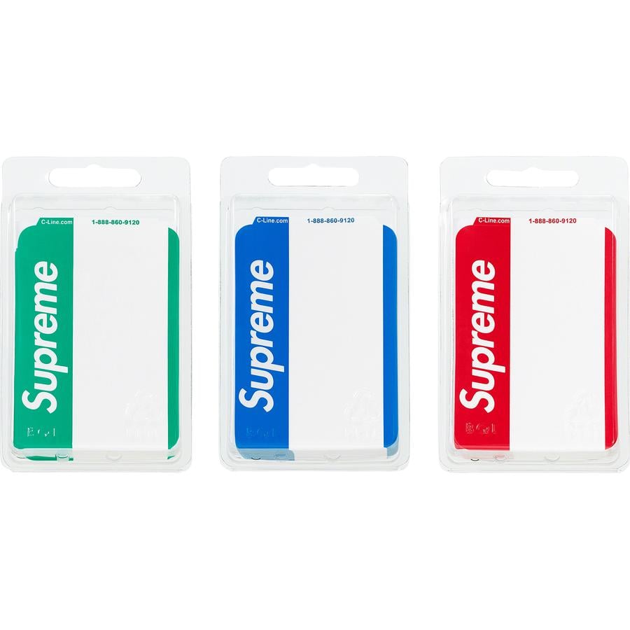 Supreme Name Badge Stickers (Pack of 100) released during fall winter 20 season