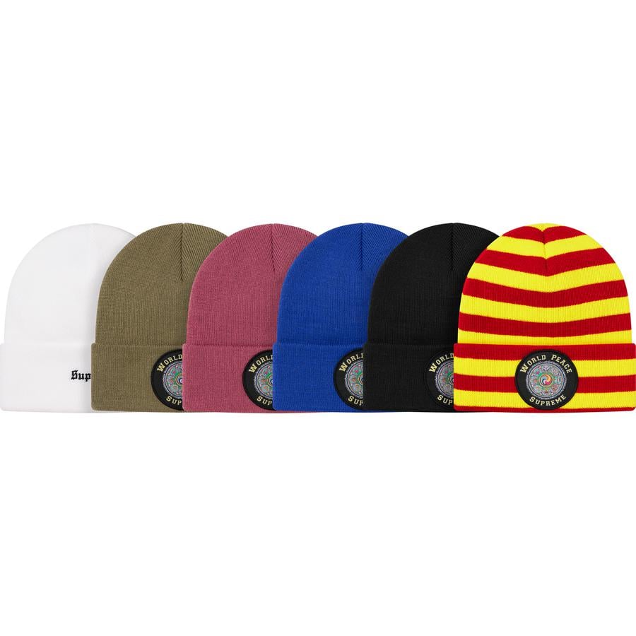 Supreme World Peace Beanie released during fall winter 20 season