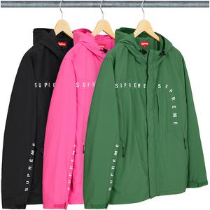 supreme curve logos ripstop jacket black