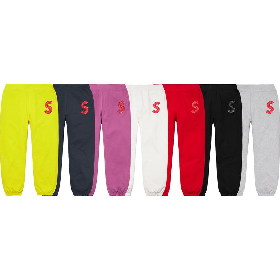 Supreme S Logo Sweatpant released during fall winter 20 season