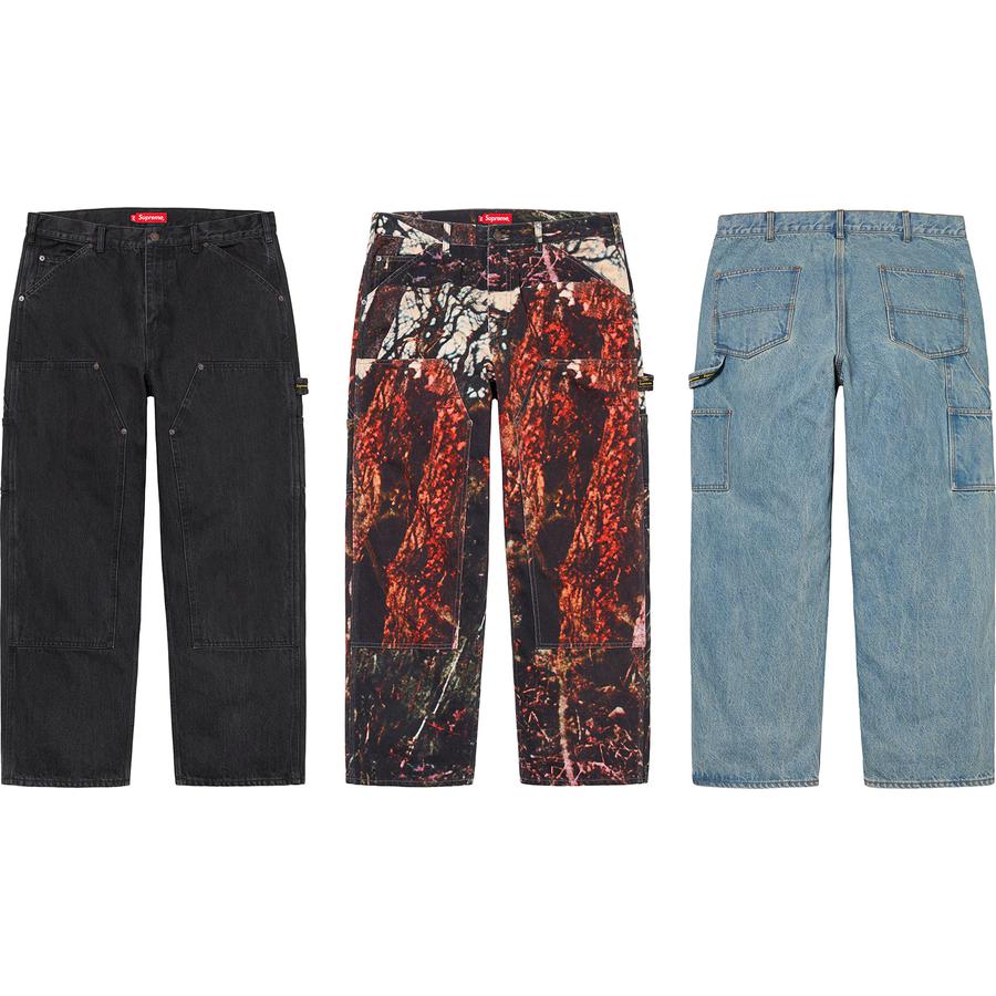 Supreme Double Knee Denim Painter Pant released during fall winter 20 season