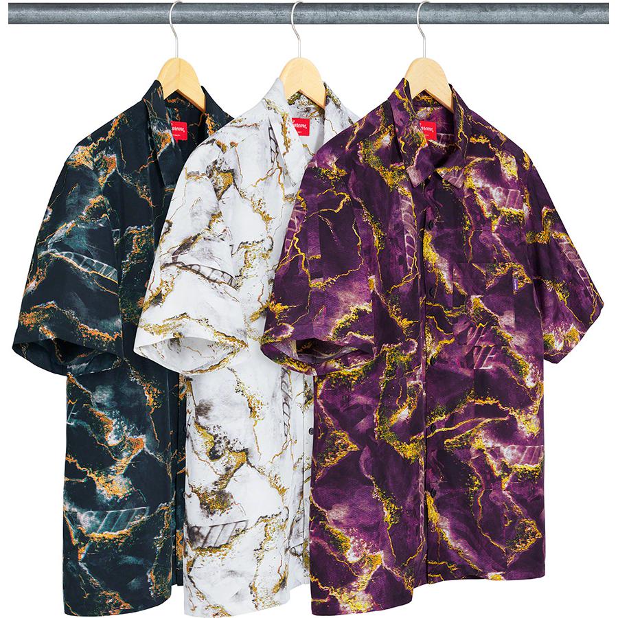 Supreme Marble Silk S S Shirt released during fall winter 20 season