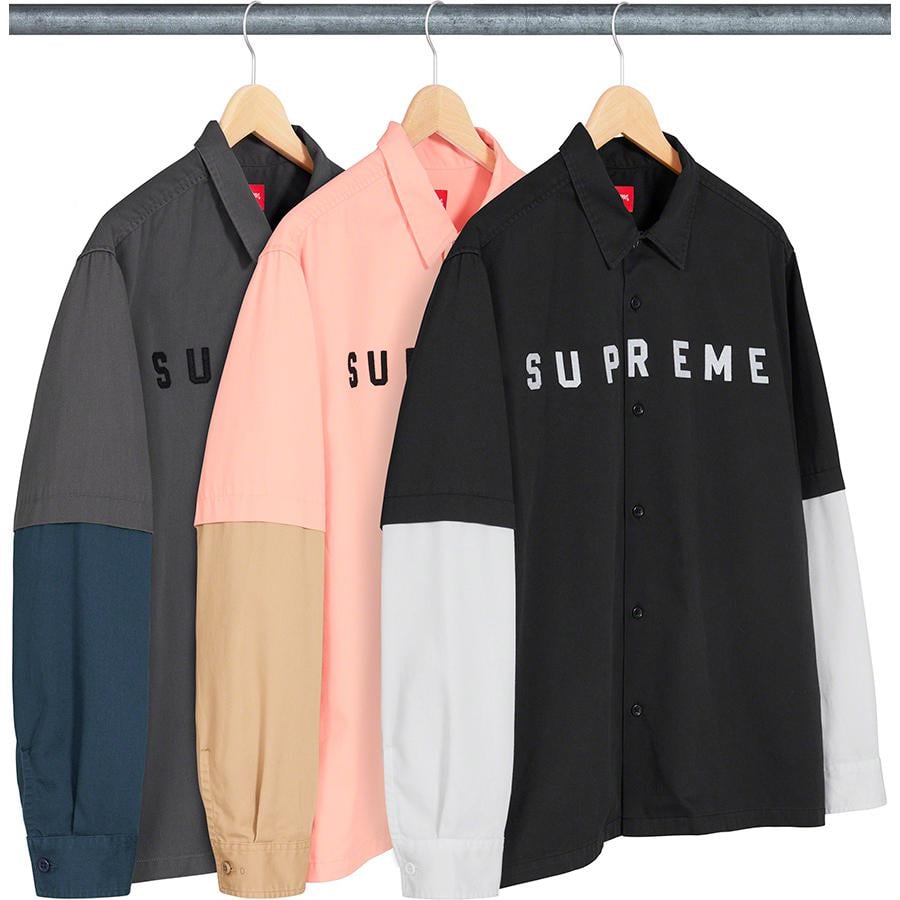 xL ☆ supreme 2 tone work shirts 2020 fw