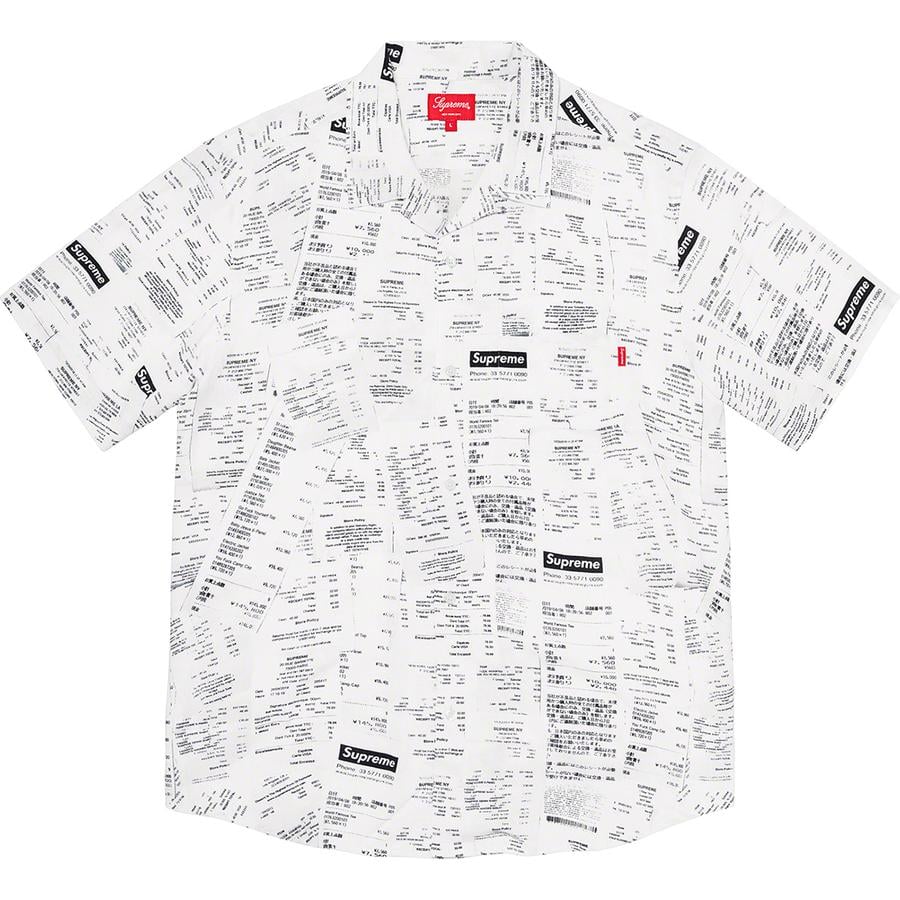 Receipts Rayon S S Shirt - fall winter 2020 - Supreme
