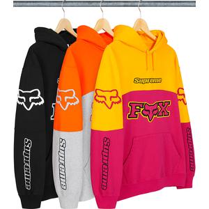 supreme fox racing hooded sweatshirt black