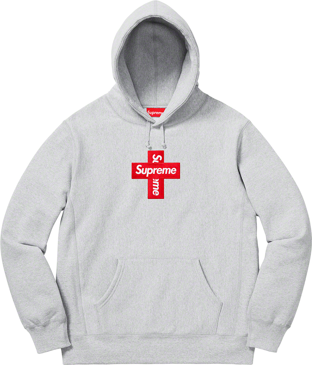 【L】Supreme Cross Box Logo Hooded Sweat
