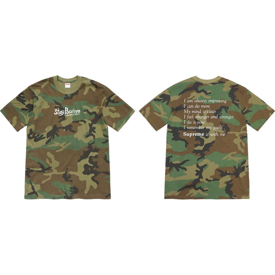 Supreme Stay Positive Tee released during fall winter 20 season