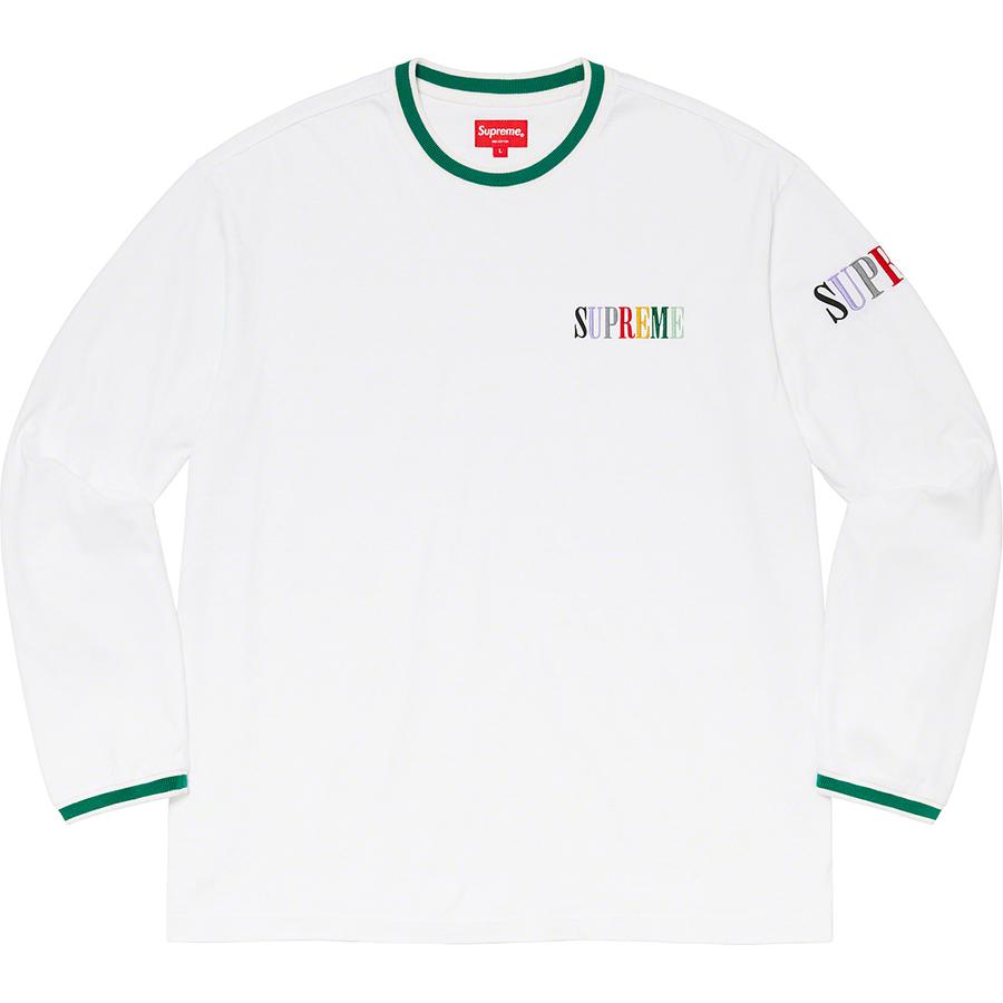 Details on Multi Color Logo L S Top  from fall winter
                                                    2020 (Price is $88)