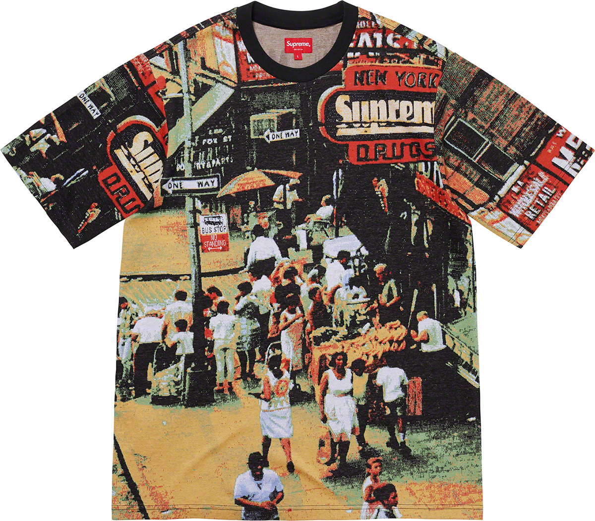 <br>Supreme シュプリーム/Street Scene Jacquard S/S Top/L/メンズインナー/ABランク/85
