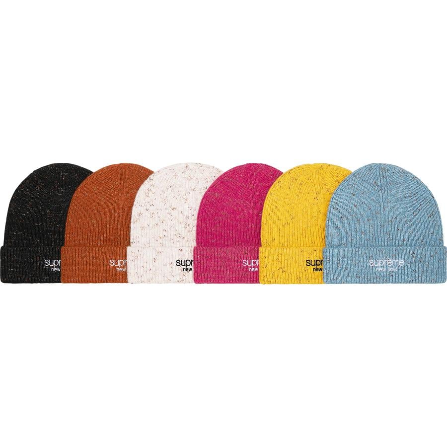 Supreme Rainbow Speckle Beanie released during fall winter 21 season