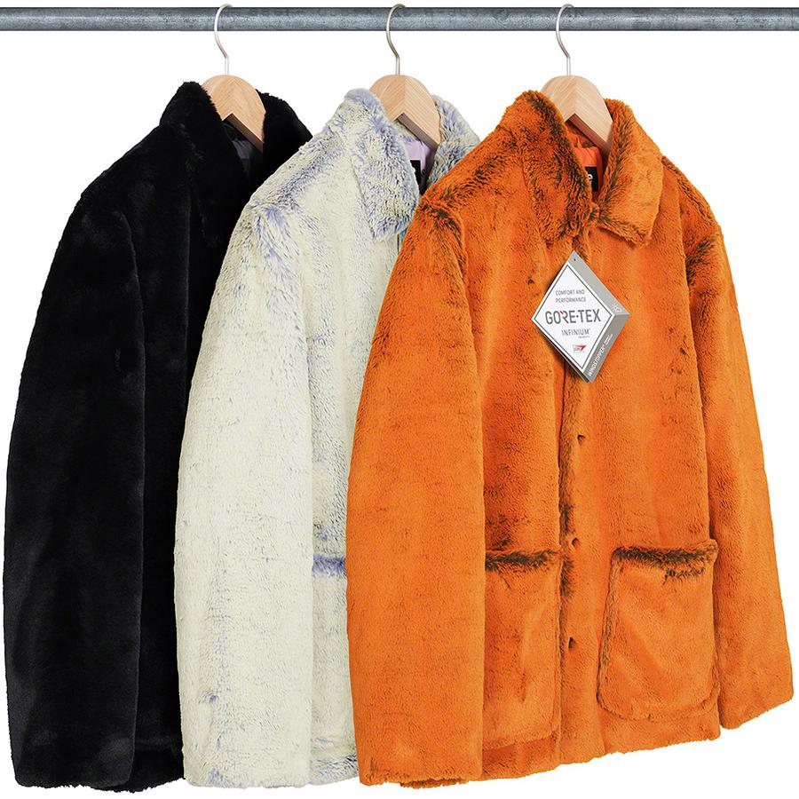約60cmsupreme 2-tone faux fur shop coat 21AW
