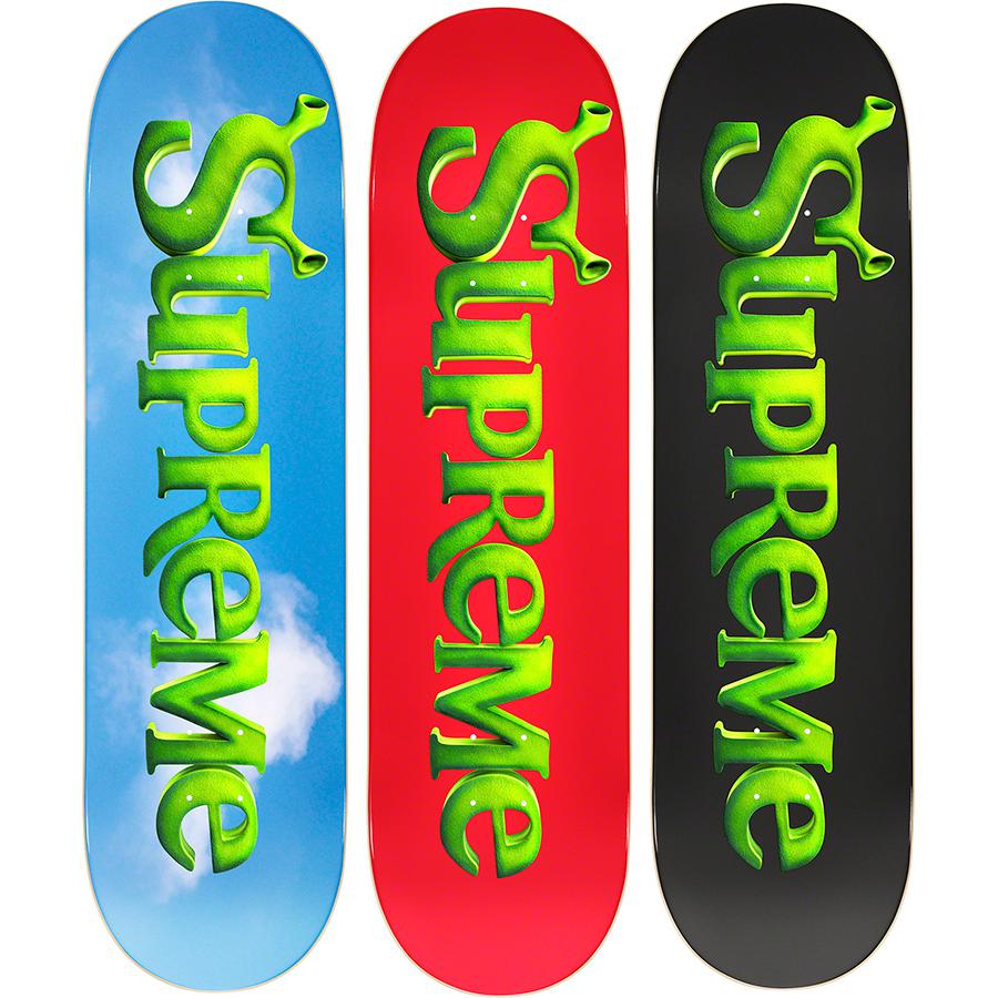 Supreme Shrek Skateboard released during fall winter 21 season