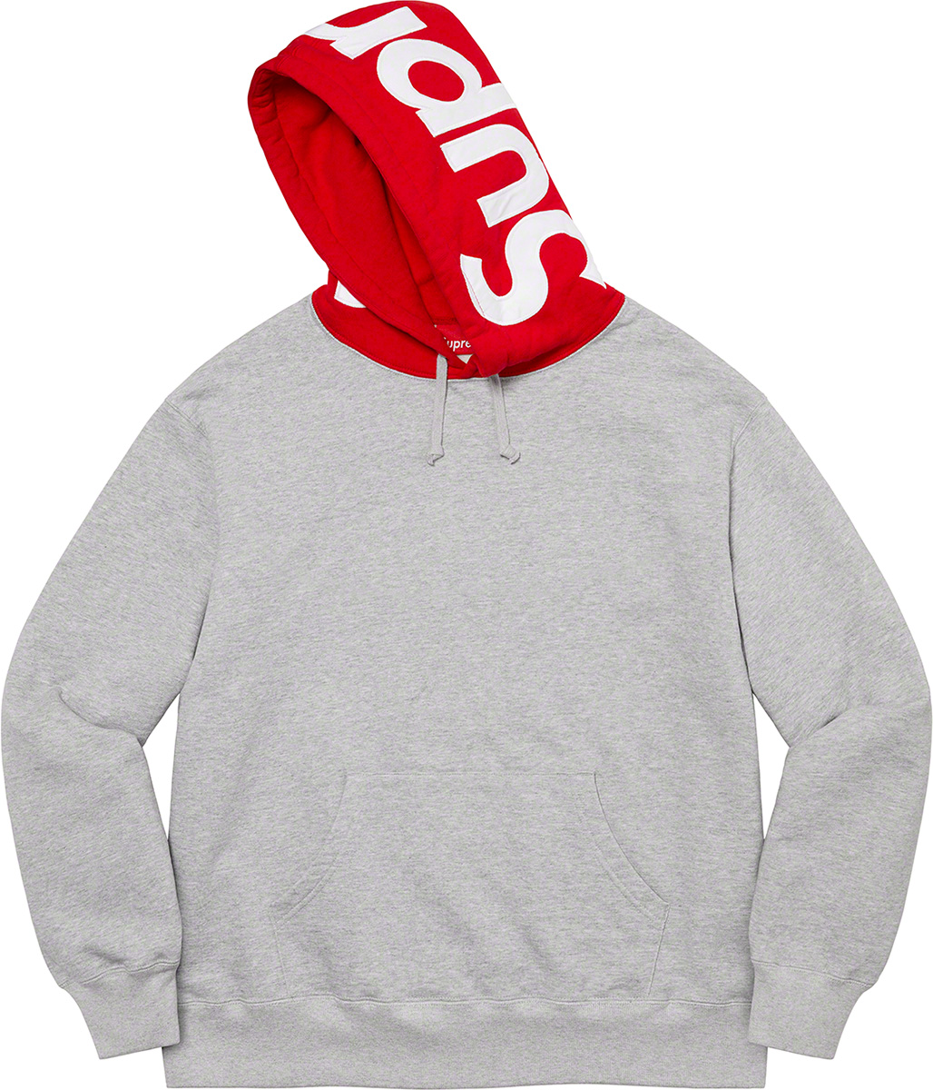 Supreme Contrast Zip Up Hooded パーカー グレーL-