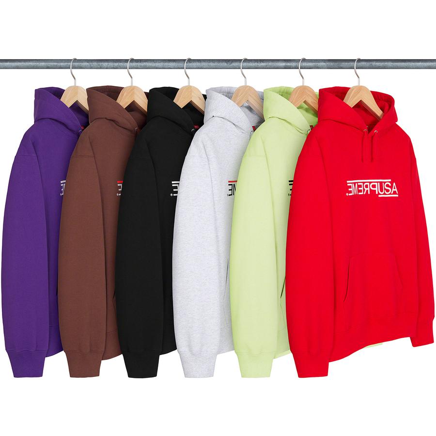 Details on USA Hooded Sweatshirt from fall winter
                                            2021 (Price is $158)