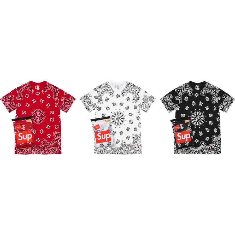 Buy Supreme x Hanes Bandana Tagless Tees (2 Pack) 'Red' - FW22A60 RED