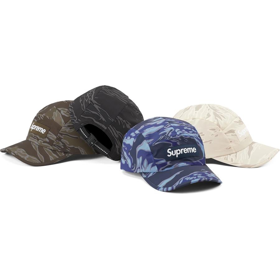 Details on Tiger Camo Reflective Camp Cap from fall winter
                                            2022 (Price is $58)
