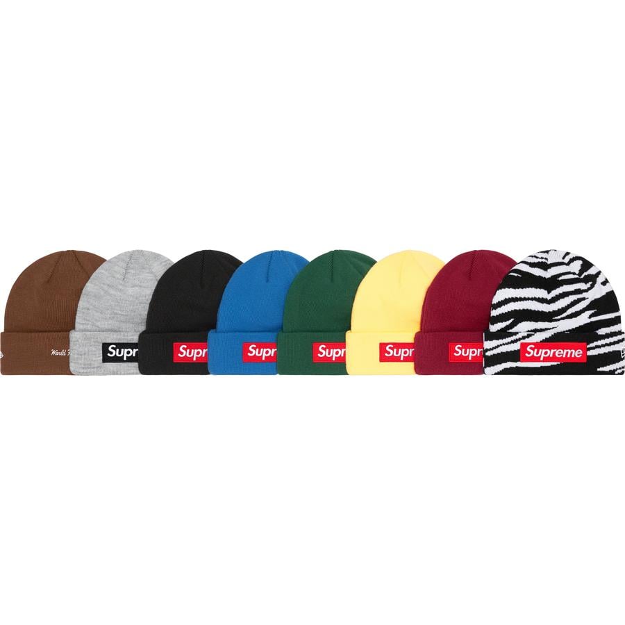 Details on New Era Box Logo Beanie from fall winter
                                            2022 (Price is $40)