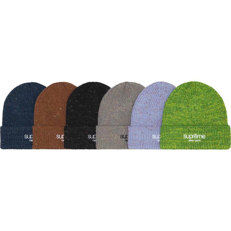 Details on Rainbow Speckle Beanie from fall winter
                                            2022 (Price is $48)