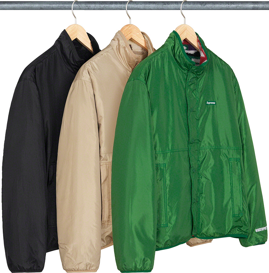 supreme Geo Reversible  Fleece Jacket