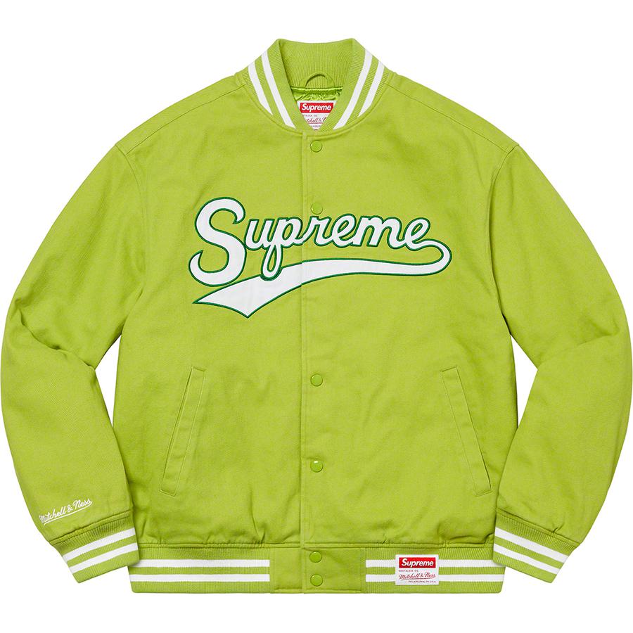 Details on Supreme Mitchell & Ness Doughboy Twill Varsity Jacket  from fall winter
                                                    2022 (Price is $368)
