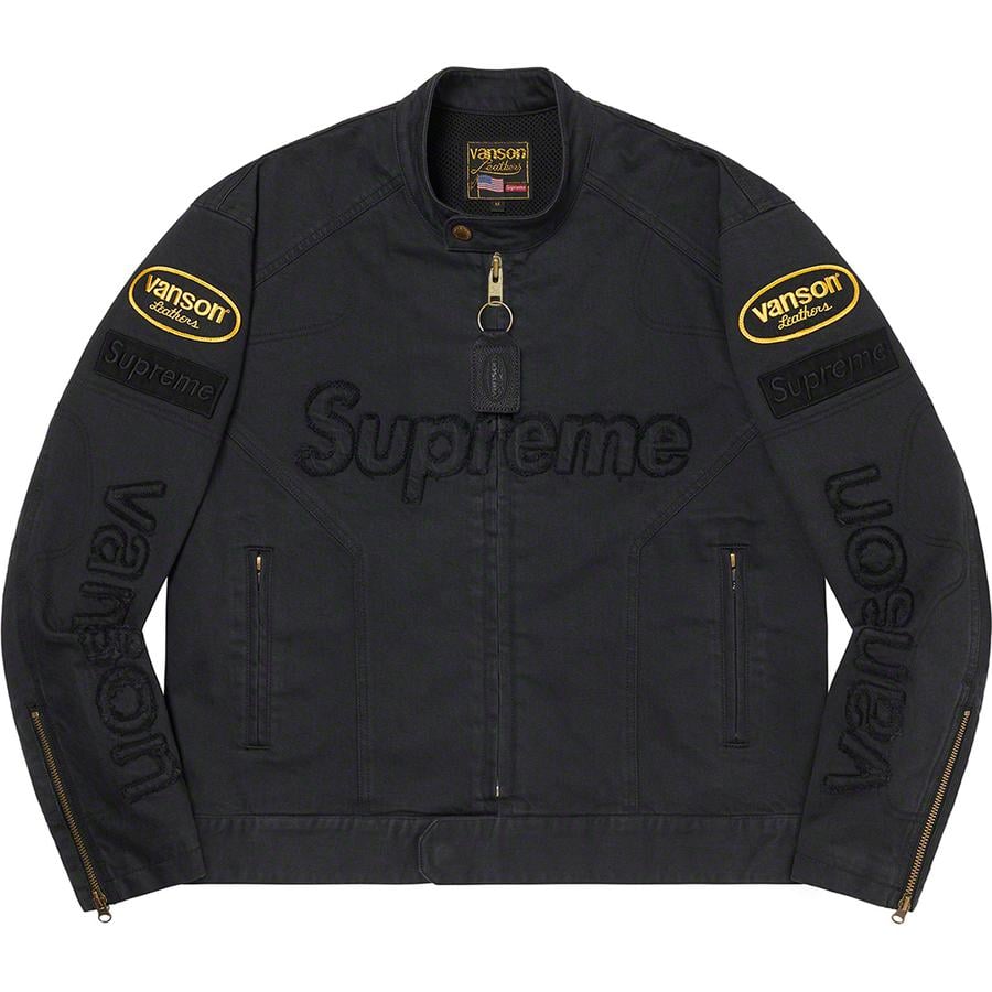 Details on Supreme Vanson Leathers Cordura Denim Jacket  from fall winter
                                                    2022 (Price is $498)