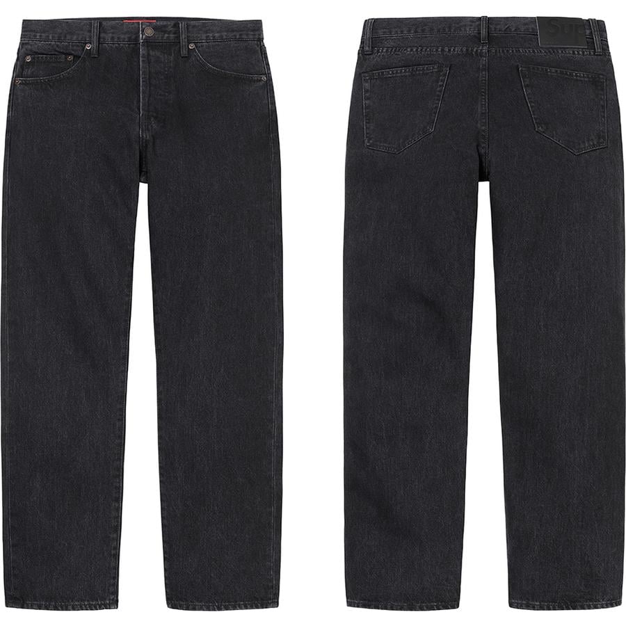 Supreme Stone Washed Black Slim Jean releasing on Week 1 for fall winter 2022